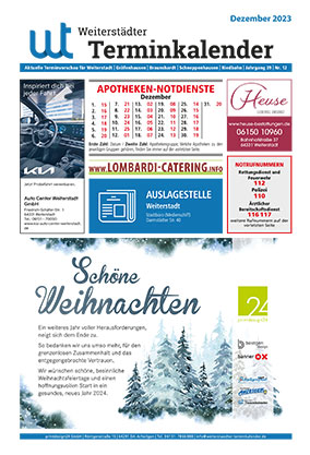 Weiterstädter Terminkalender Dezember 2023