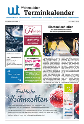 Weiterstädter Terminkalender Dezember 2025